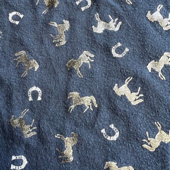 Limited Too, girls size 14, cami Blue with silver horses and horseshoes. - Picture 4 of 5